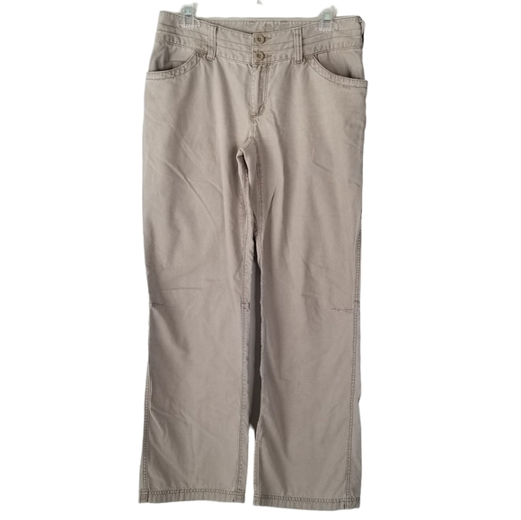 The North Face Bootcut Khaki Pants Size 6 Outdoor Camping Hiking - Picture 1 of 14